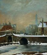 Wouter Johannes van Troostwijk The Raamgate at Amsterdam oil painting on canvas